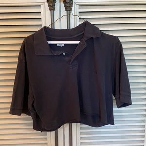 Vintage cropped polo top